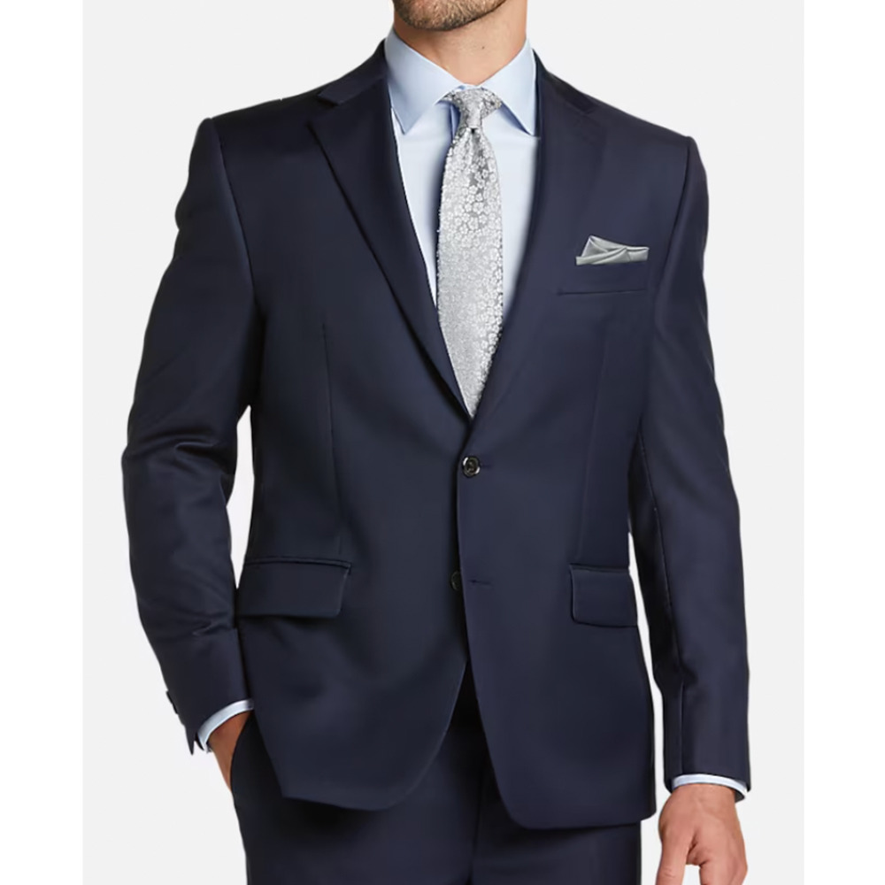 Ralph Lauren 44R Classic $350 100% Wool Blazer 2 Button Suit Jacket Navy Blue